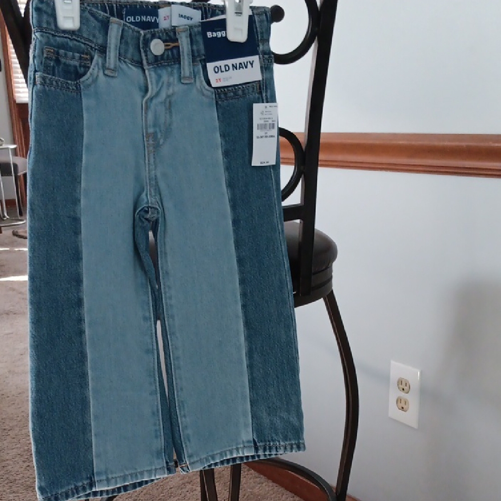 Old Navy Blue Two-Tone Jeans